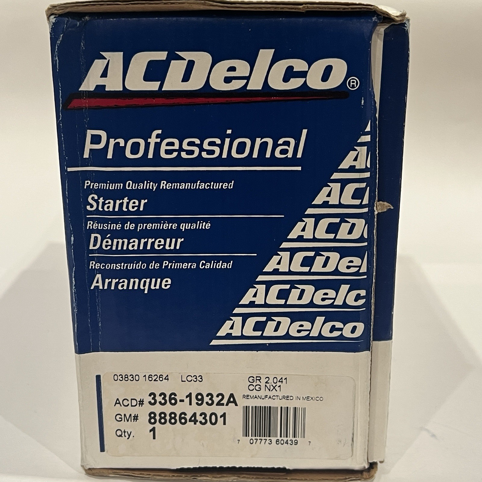 ACDelco 336-1932A (GM 88864301) Starter Genuine OEM Brand NEW ACDelco 336-1932A (GM 88864301) Starter Genuine OEM Brand NEW