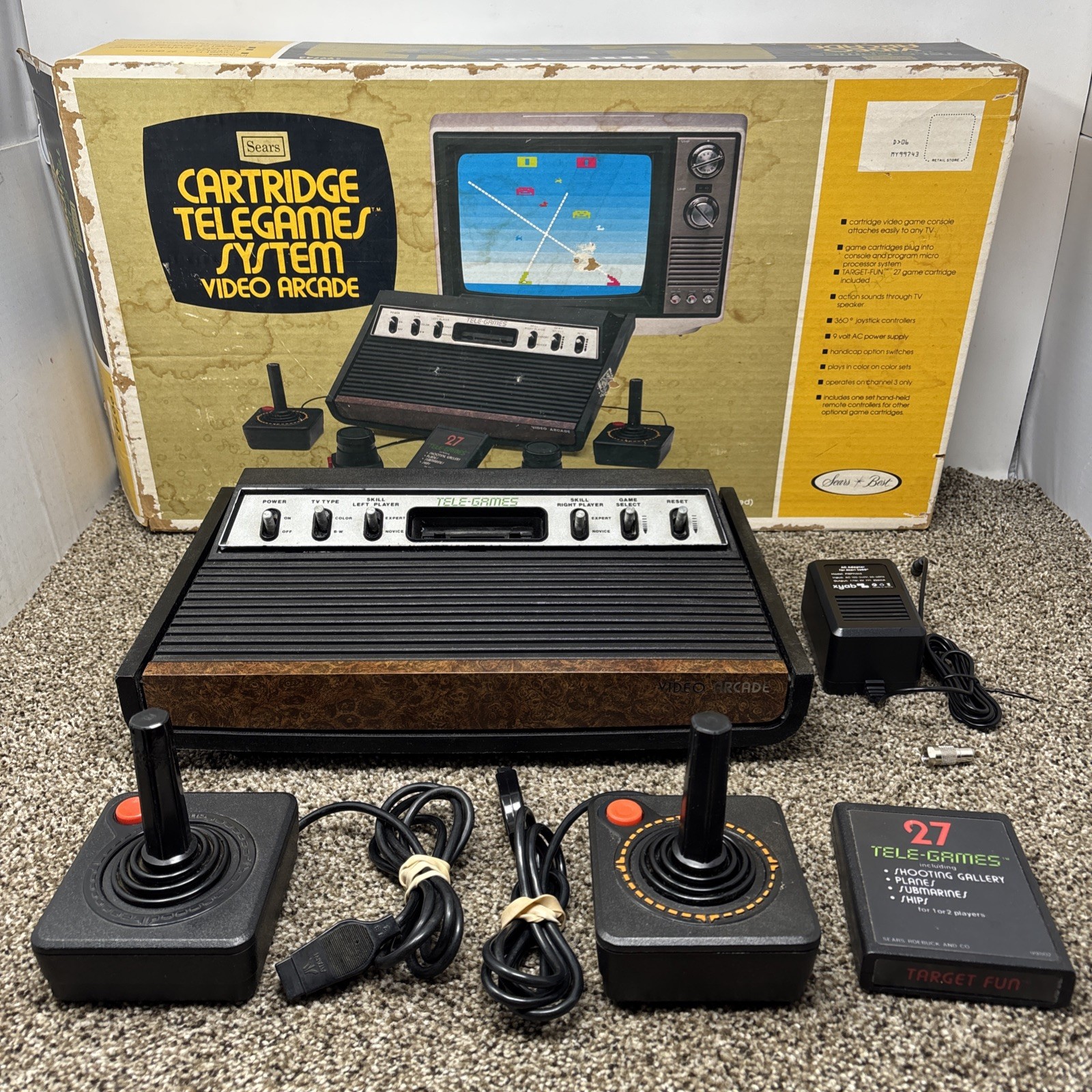 Sears Tele-Games Atari 2600 Heavy Sixer Console With Box TESTED Sears Tele-Games Atari 2600 Heavy Sixer Console With Box TESTED