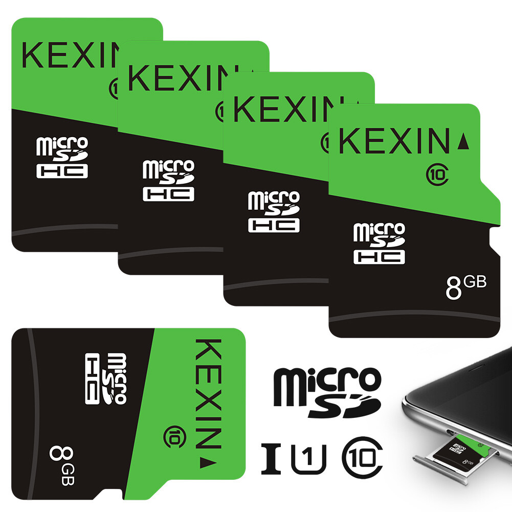 Kexin 5 /10 PACK 8GB Micro SD Cards Ultra SDHC Class 10 TF Card Memory Cards Lot