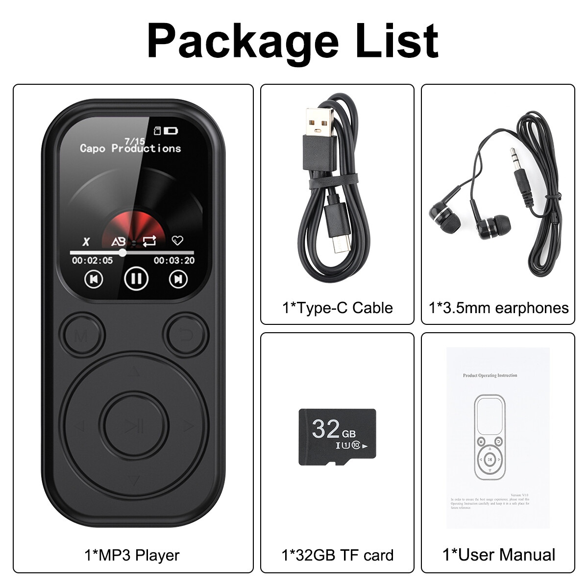 Support 128GB MP4/MP3 Bluetooth Lossless Music Player FM Radio Recorder Sport US Support 128GB MP4/MP3 Bluetooth Lossless Music Player FM Radio Recorder Sport US