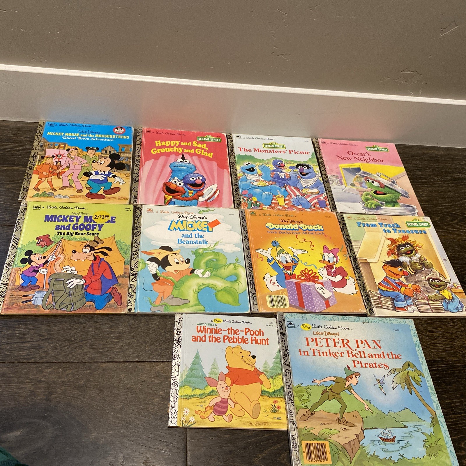 Vtg Little Golden Books 1980s 1990s, Lot Of 10