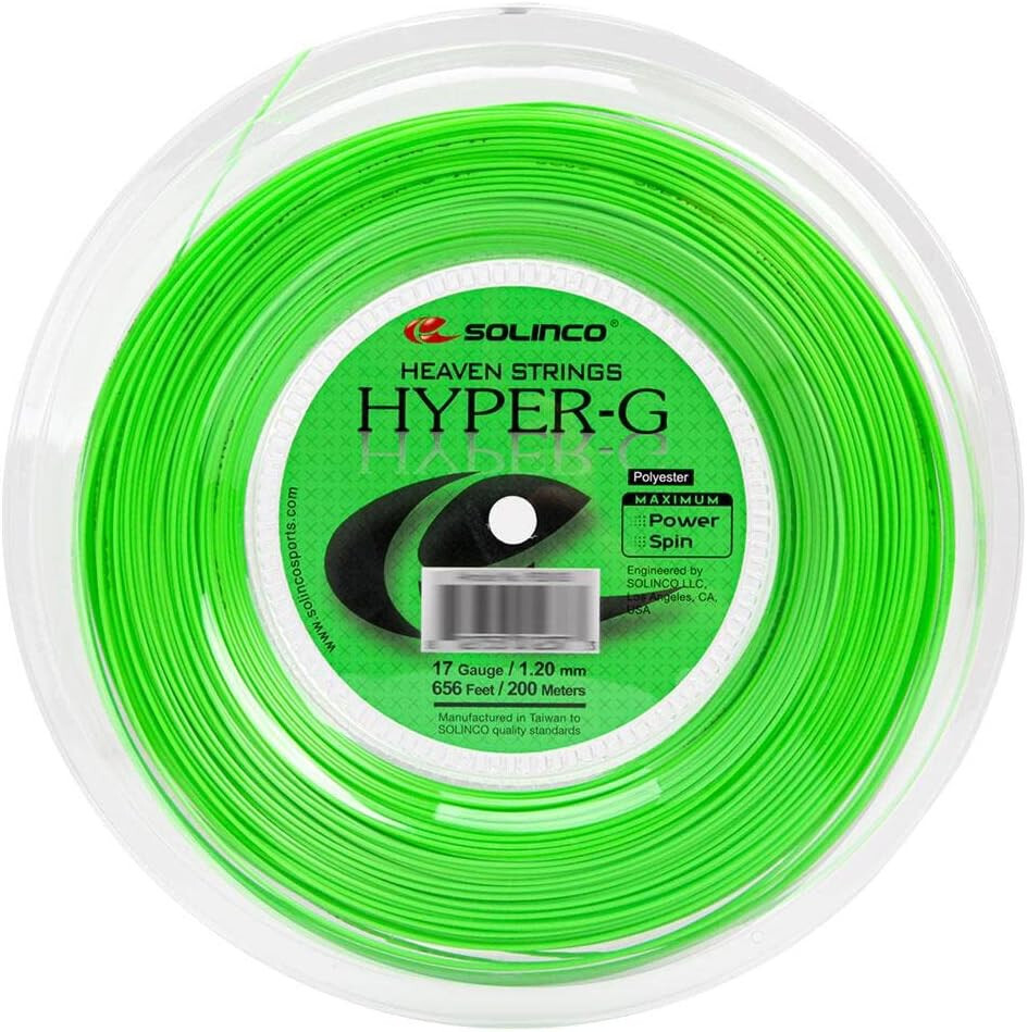 Authentic Solinco Hyper-G Tennis String Reel 17 Gauge/1.20mm 656 feet 200 Metres Authentic Solinco Hyper-G Tennis String Reel 17 Gauge/1.20mm 656 feet 200 Metres