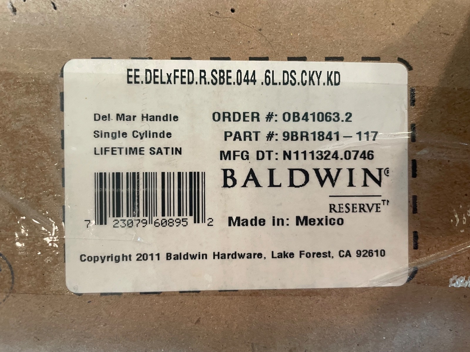 Baldwin EEDELxFEDSBE044 - Handlesets Door Hardware Baldwin EEDELxFEDSBE044 - Handlesets Door Hardware