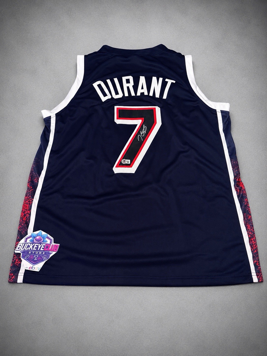 Kevin Durant Signed Autographed 2024 USA Olympic Jersey BAS COA Paris Gold Kevin Durant Signed Autographed 2024 USA Olympic Jersey BAS COA Paris Gold