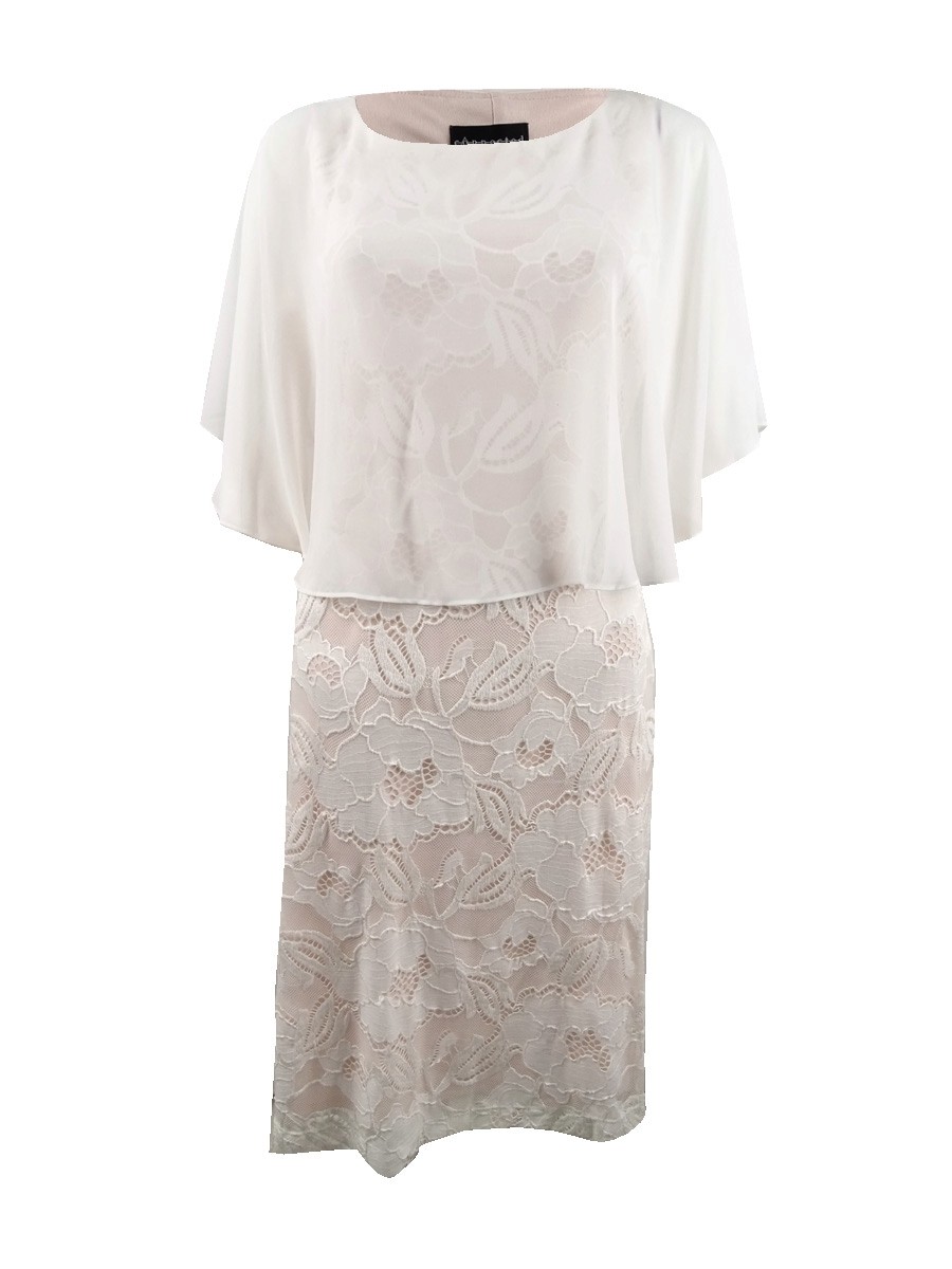 Connected Women's Lace Capelet Dress