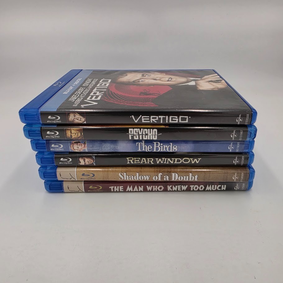 Alred Hitchcock  Blu-ray Movie Lot 6 - The Birds, Vertigo, Pyscho, Rear Window