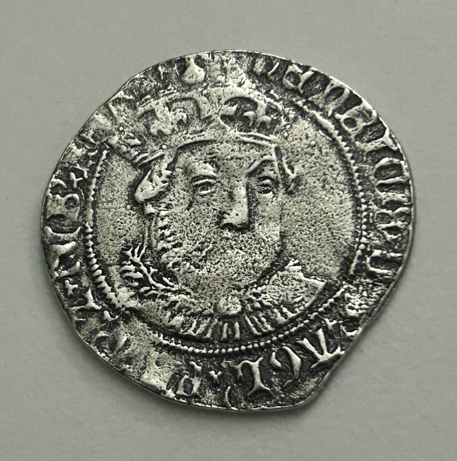Henry VIII Hammered Groat Facing Portrait Tower 1544-47 Coin WRL Westair Coin