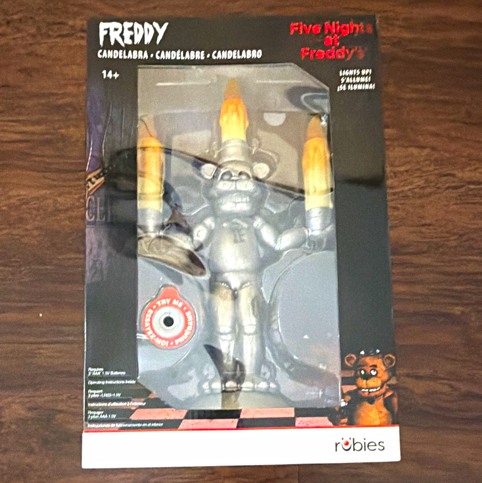 Five Nights At Freddy's 12” Freddy Fazbear Light Up Candelabra Prop New