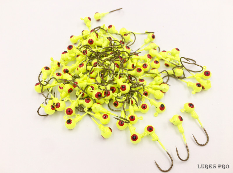 Lures Pro 50 PCs 1/32 1/16 oz 1/8 oz Jig Heads Fishing hooks Crappie Bass sharp Lures Pro 50 PCs 1/32 1/16 oz 1/8 oz Jig Heads Fishing hooks Crappie Bass sharp