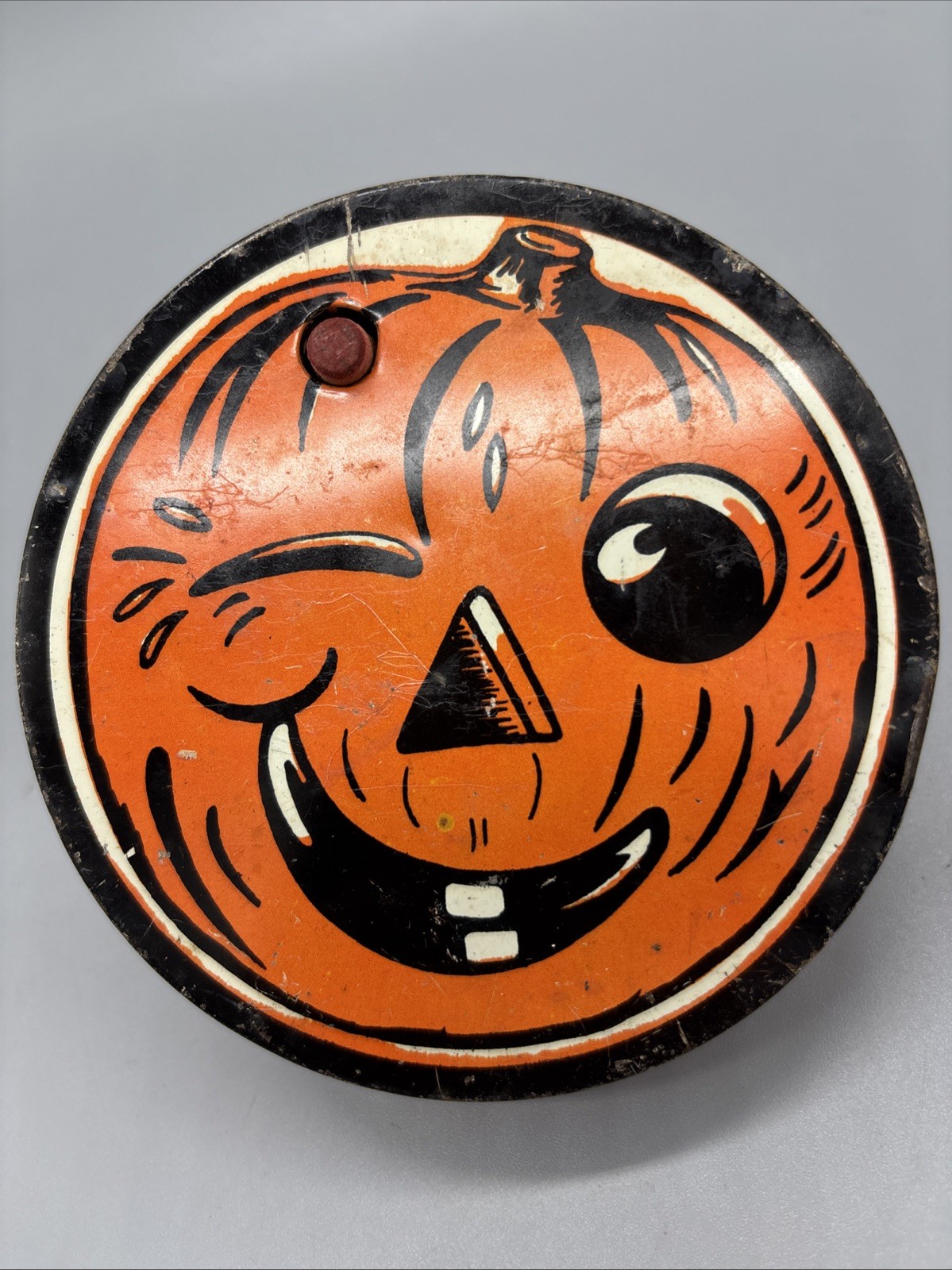 VINTAGE KIRCHHOF HALLOWEEN PUMPKIN NOISE MAKER VINTAGE KIRCHHOF HALLOWEEN PUMPKIN NOISE MAKER