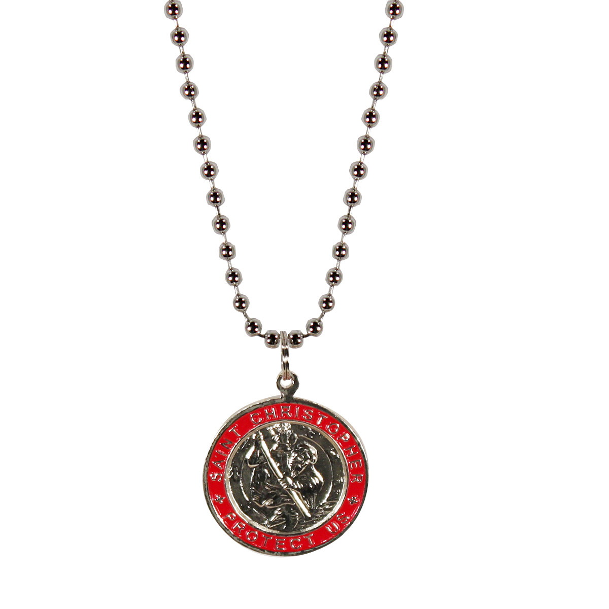 Beach Saint Large St. Christopher Necklace Medal Quarter Size -New Surf Necklace