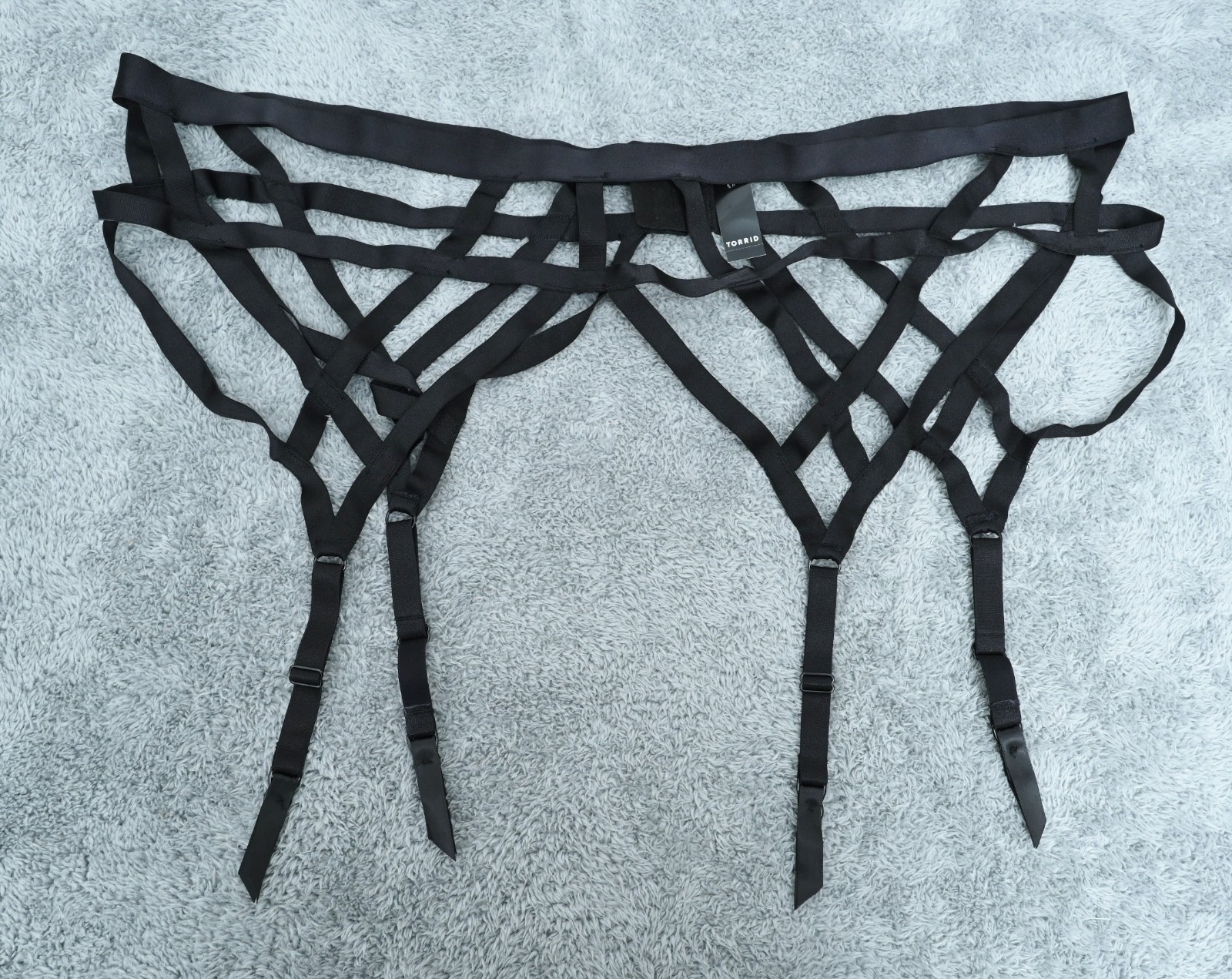 Torrid® Black Overt Cage Garter Belt Strappy Stretchy Plus-Size Size 5/6 New Tag Torrid® Black Overt Cage Garter Belt Strappy Stretchy Plus-Size Size 5/6 New Tag