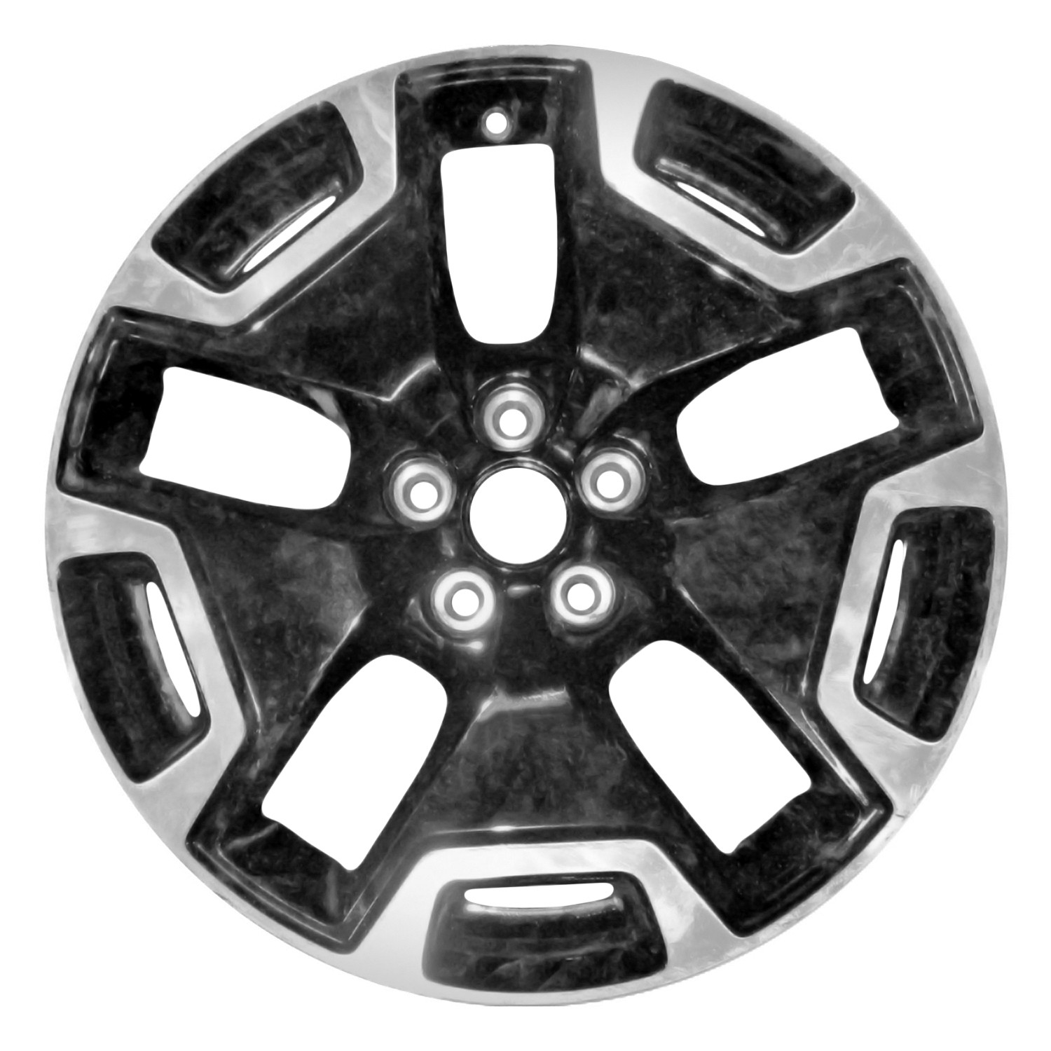 Refurbished Machined and Painted Black Aluminum Wheel 18 x 7