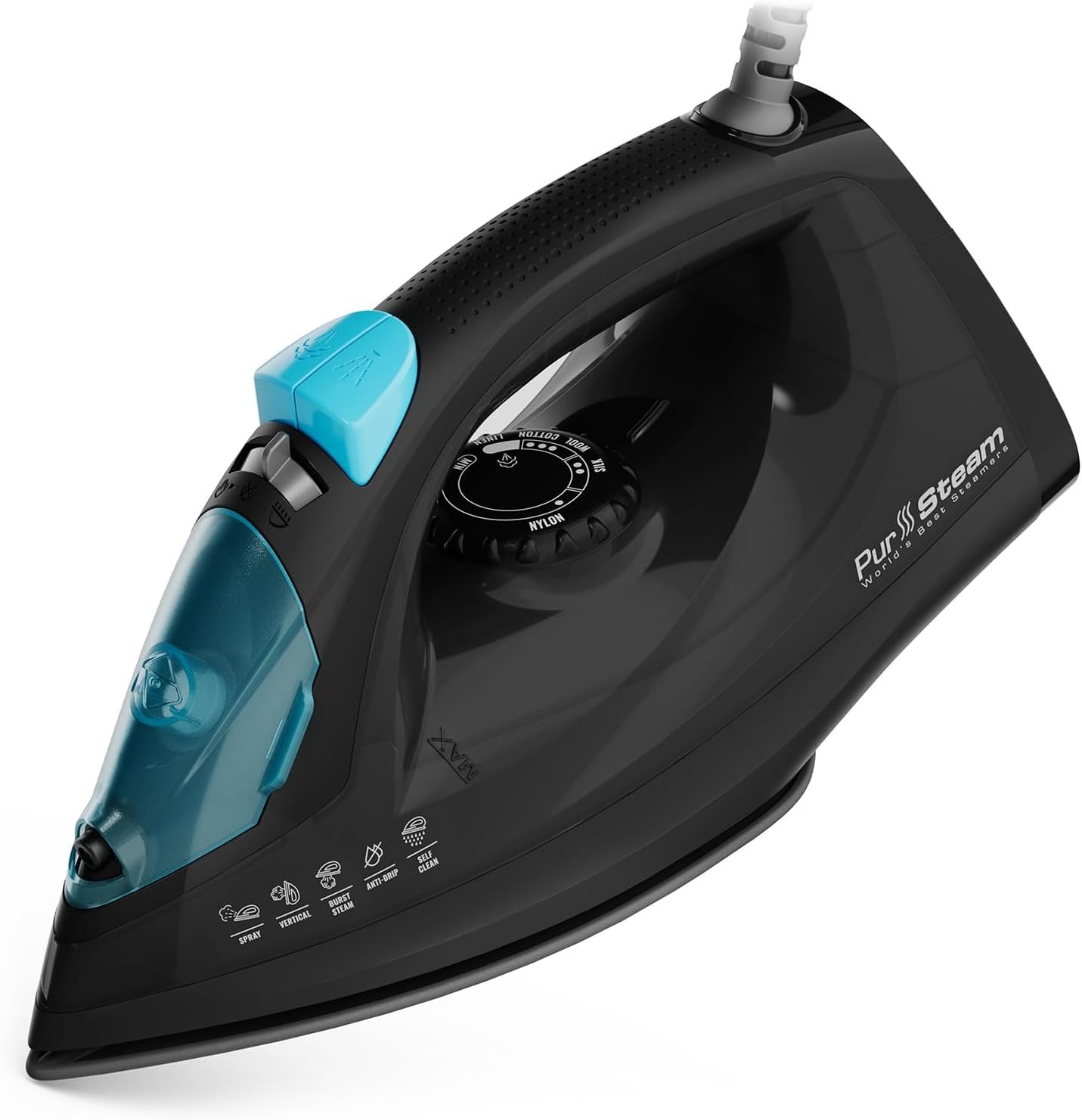 PurSteam Professional 1250W Steam Iron | Powerful Steamer with Burst of Steam PurSteam Professional 1250W Steam Iron | Powerful Steamer with Burst of Steam