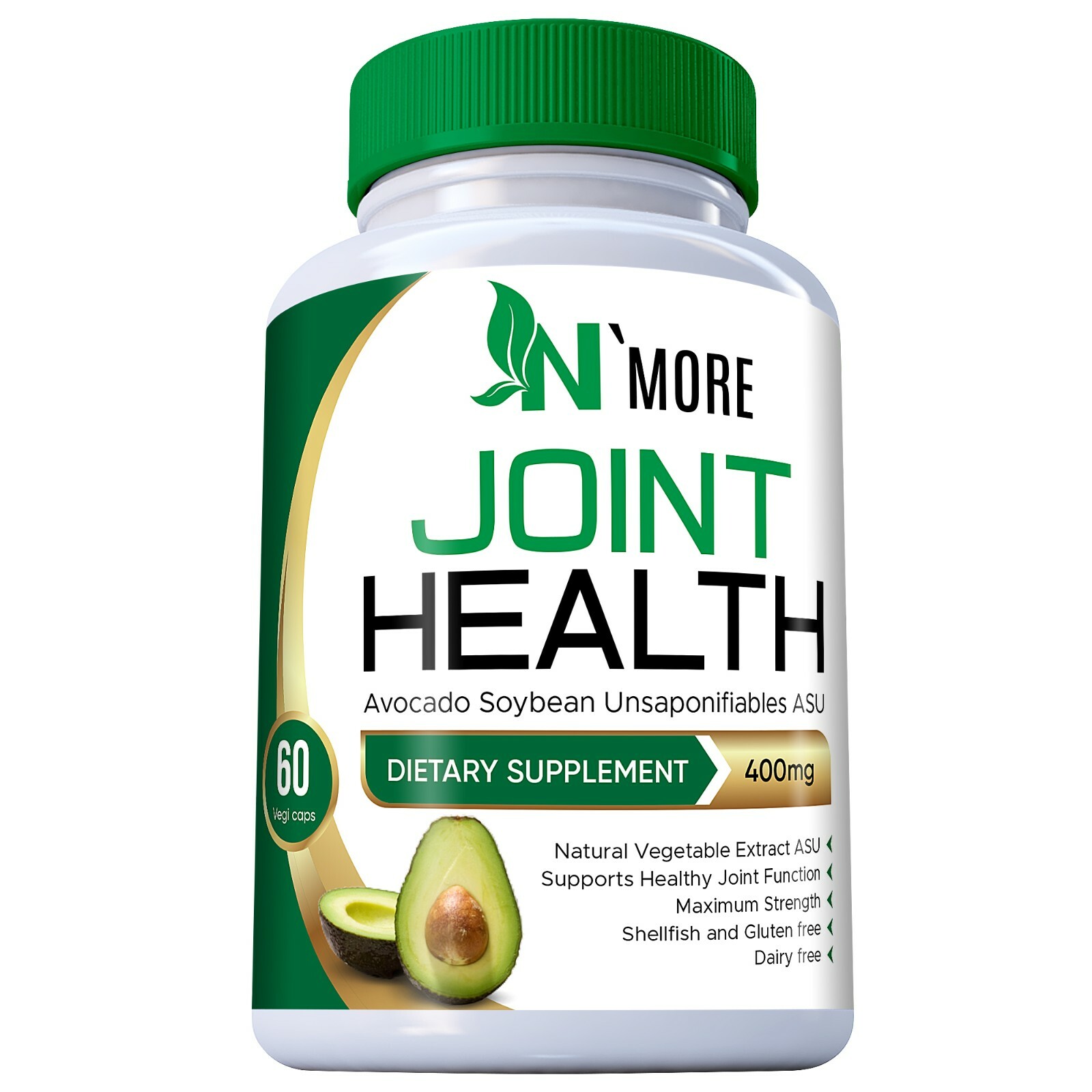 Avocado Soybean Unsaponifiables Joint Health Supplement 400 mg, Non-GMO, Dairy, Avocado Soybean Unsaponifiables Joint Health Supplement 400 mg, Non-GMO, Dairy,