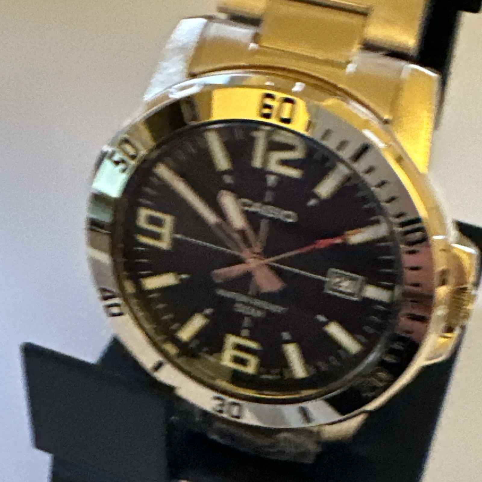 Casio MTPVD01G-1BV, 45MM Case, Black Dial, Goldtone Bracelet Band, Date,50 Meter Casio MTPVD01G-1BV, 45MM Case, Black Dial, Goldtone Bracelet Band, Date,50 Meter