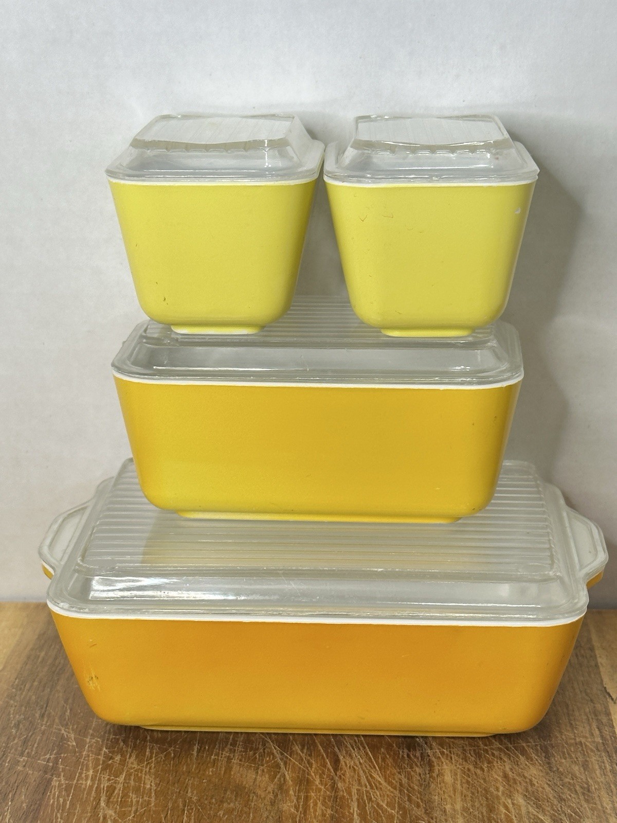 Vintage Pyrex Children\'s Toy Playset Refrigerator Dishes -8 pc -1950-60s,Yellow Vintage Pyrex Children\'s Toy Playset Refrigerator Dishes -8 pc -1950-60s,Yellow