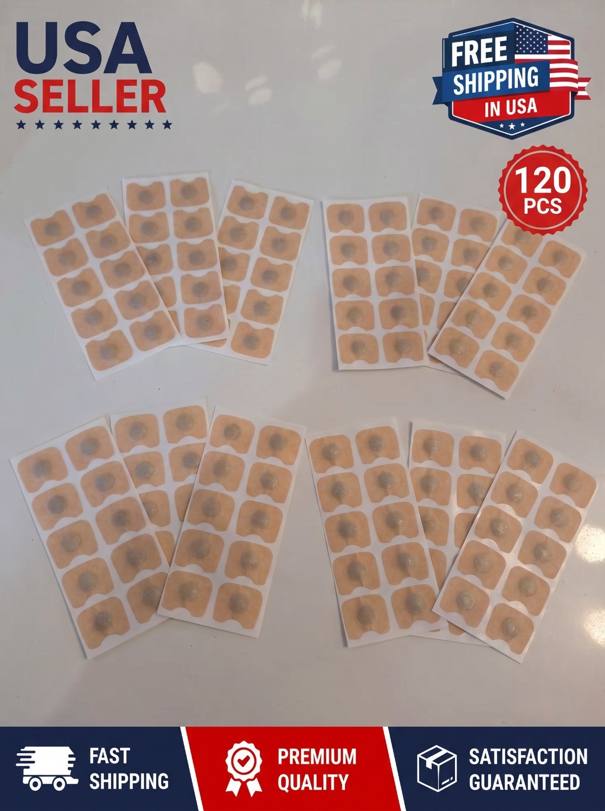 120 Pcs Magnetic Nasal Breathing Strips Nose Support Anti Snoring Airflow Tape
