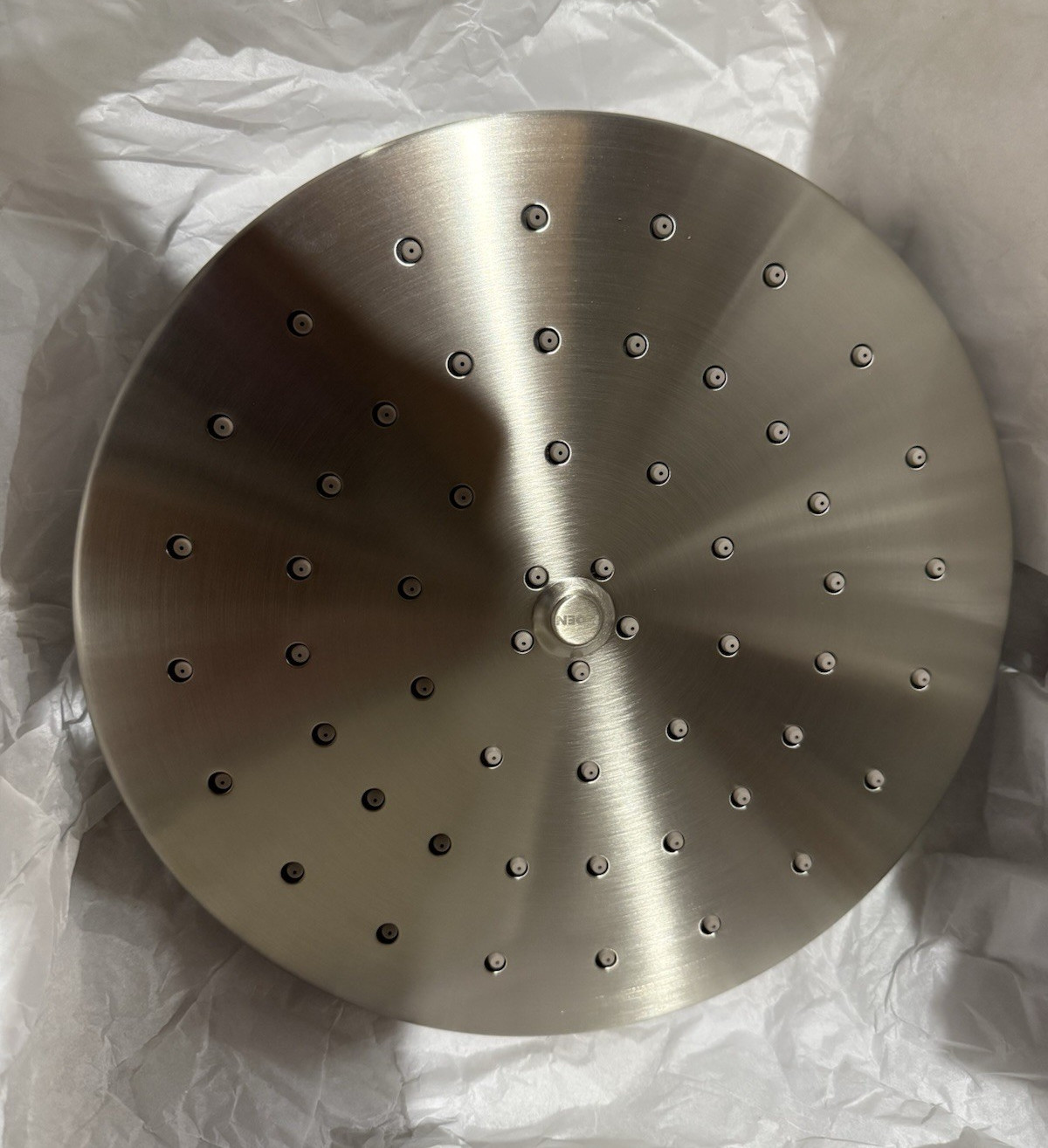 Moen Waterhill S112BN Brushed Nickel Round Rainfall Shower Head 2.0 GPM Moen Waterhill S112BN Brushed Nickel Round Rainfall Shower Head 2.0 GPM