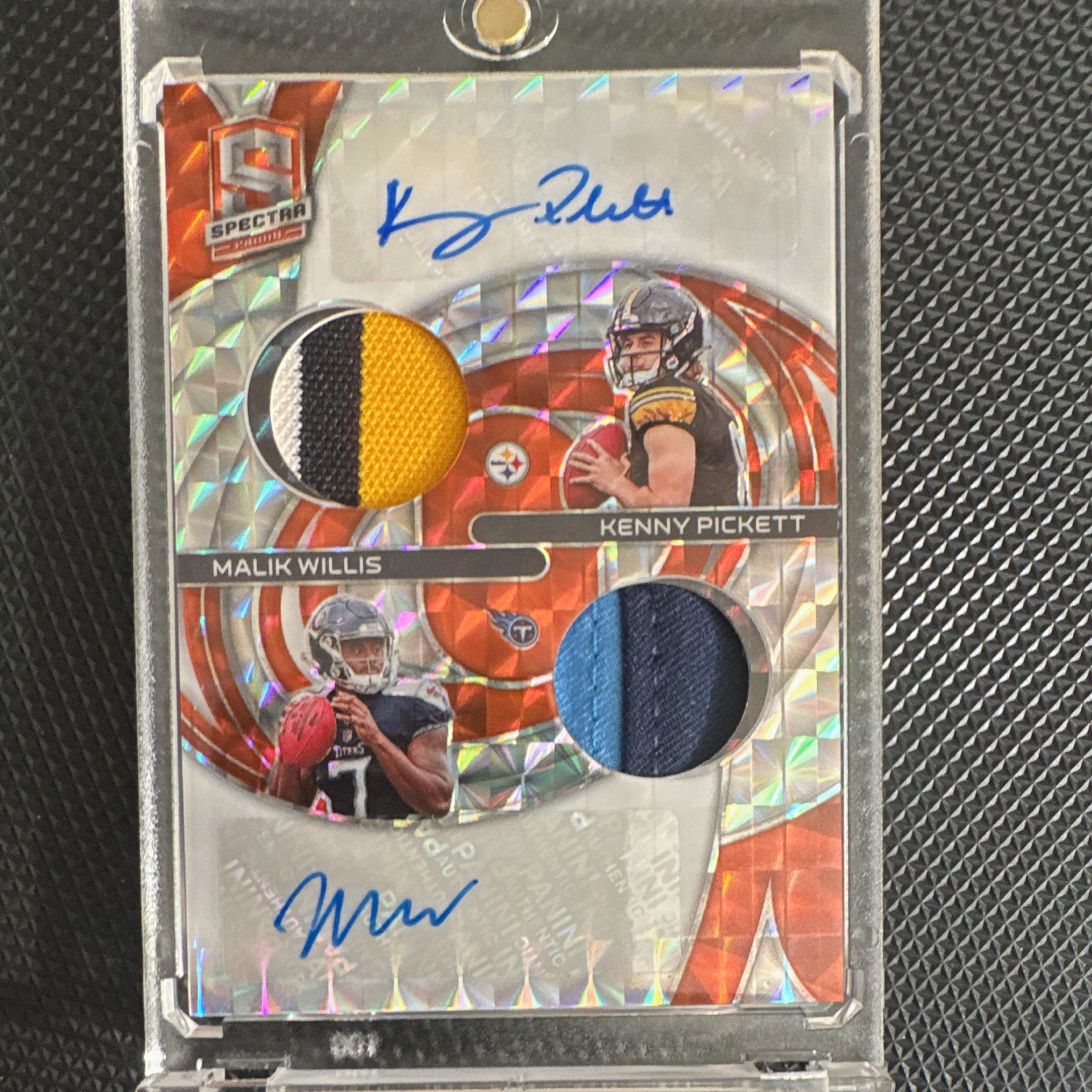 2022 Panini Spectra Pickett Willis Dual Patch Auto RC Neon Orange /15 DPA-PW 2022 Panini Spectra Pickett Willis Dual Patch Auto RC Neon Orange /15 DPA-PW
