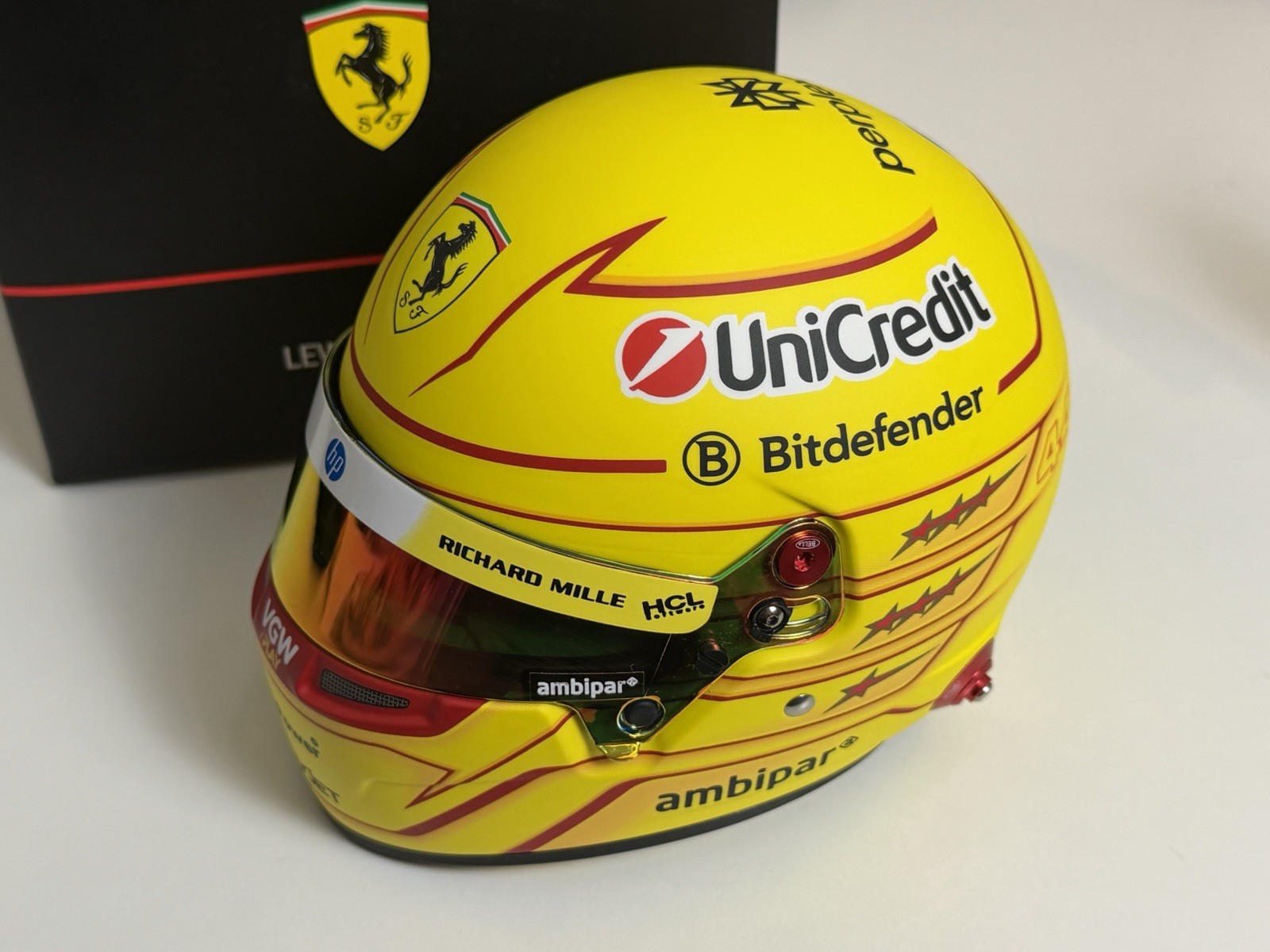 1/2 Scale 2025 Lewis Hamilton Scuderia Ferrari Bell Helmet B