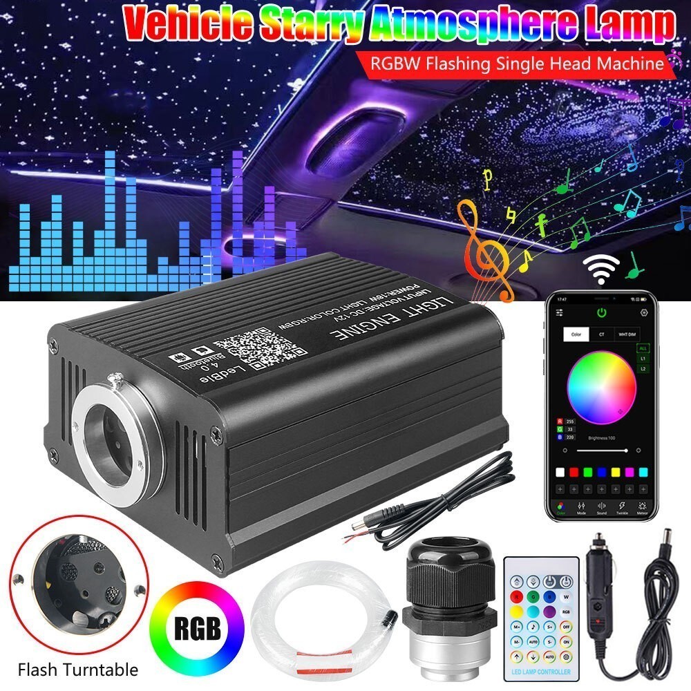 Twinkle Meteor Car Headliner Roof Ceiling Shooting Star Light Fiber Optic Kit