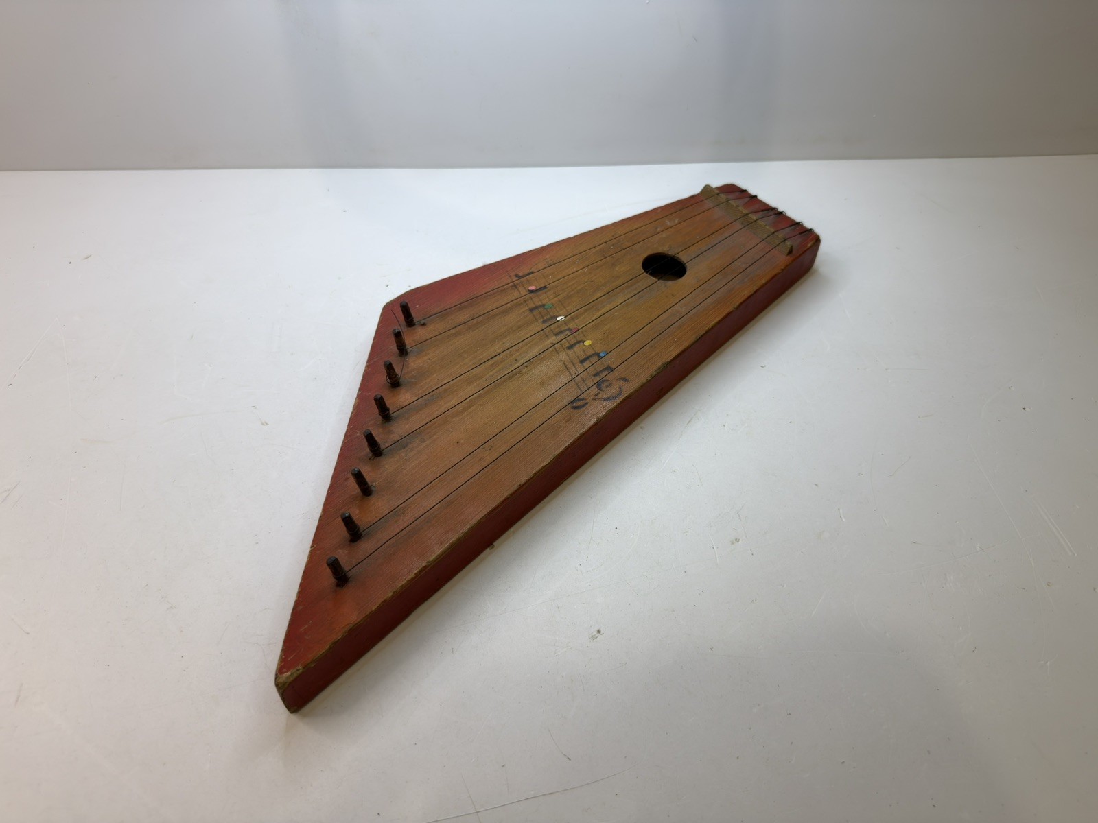 Antique USSR Wooden Gusli Zither Folk Chord Zither String Instrument Rare