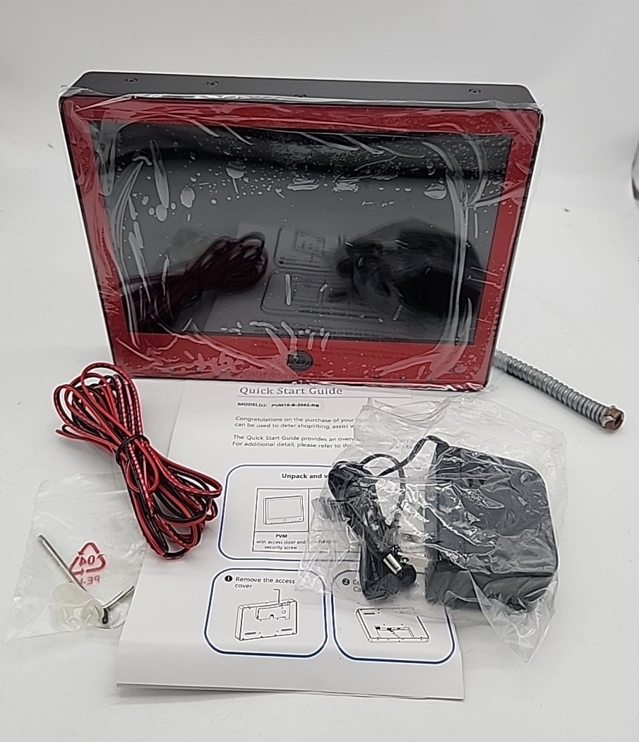 Public View Monitor System Wren Solutions PVM10-B-2082-RB Red Black HD Tested Public View Monitor System Wren Solutions PVM10-B-2082-RB Red Black HD Tested