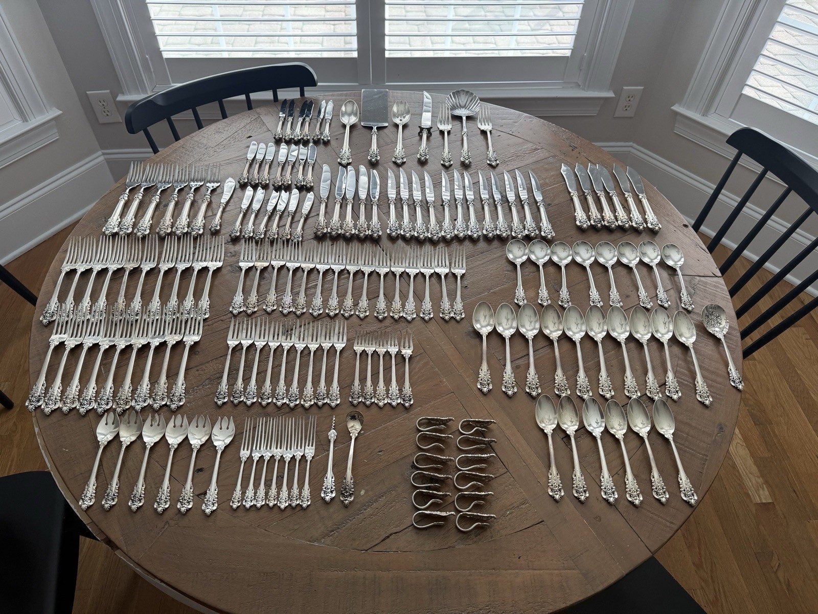 Wallace Grand Baroque Flatware Set with Serving Pieces 