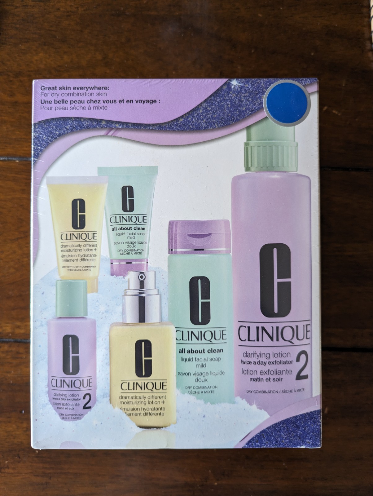 Clinique Great Skin Everywhere 3-Step Set For Dry combination Skin (Types 1 2)