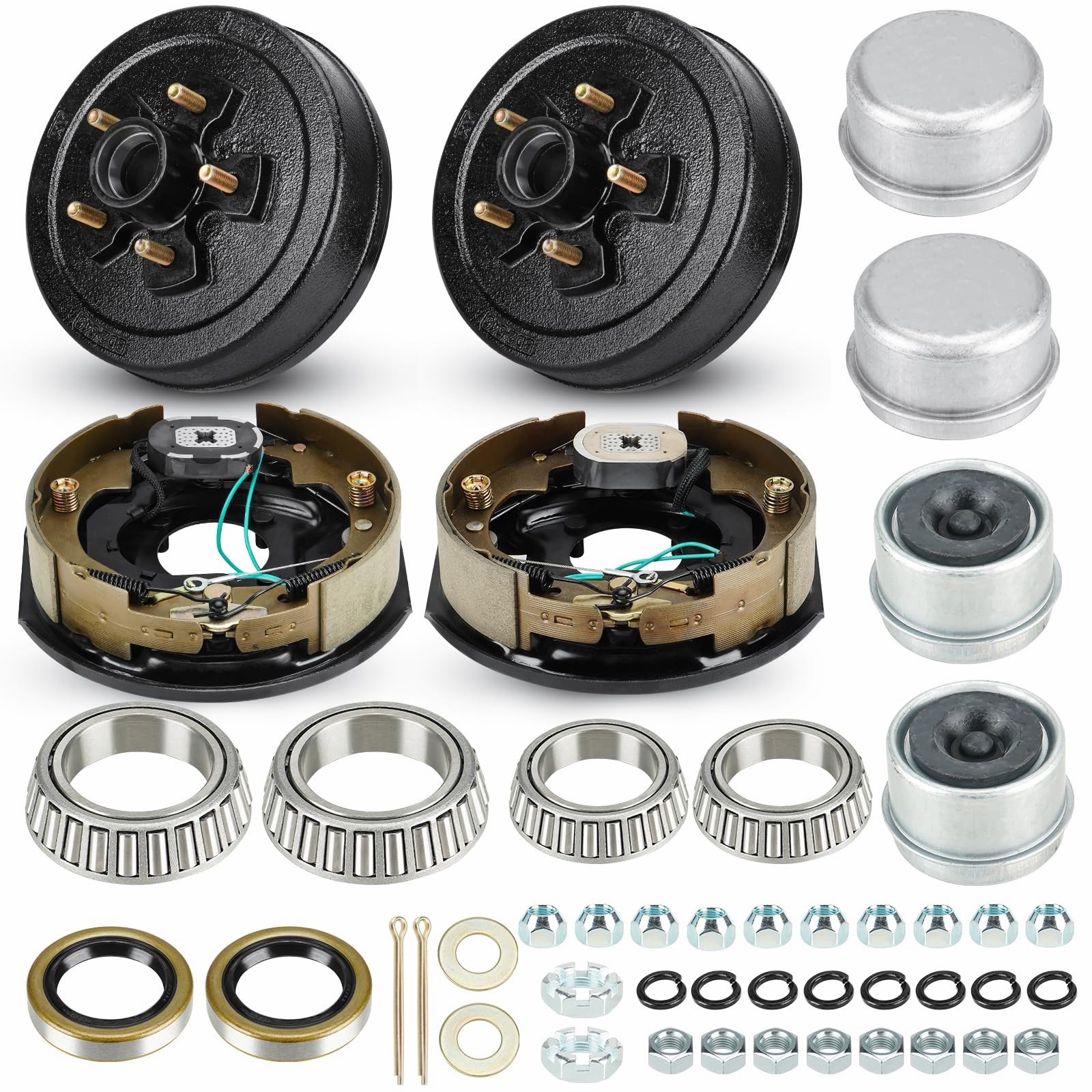 Trailer Axle Electric Brake Kit, Pair of 5-Hole, 4.5\
