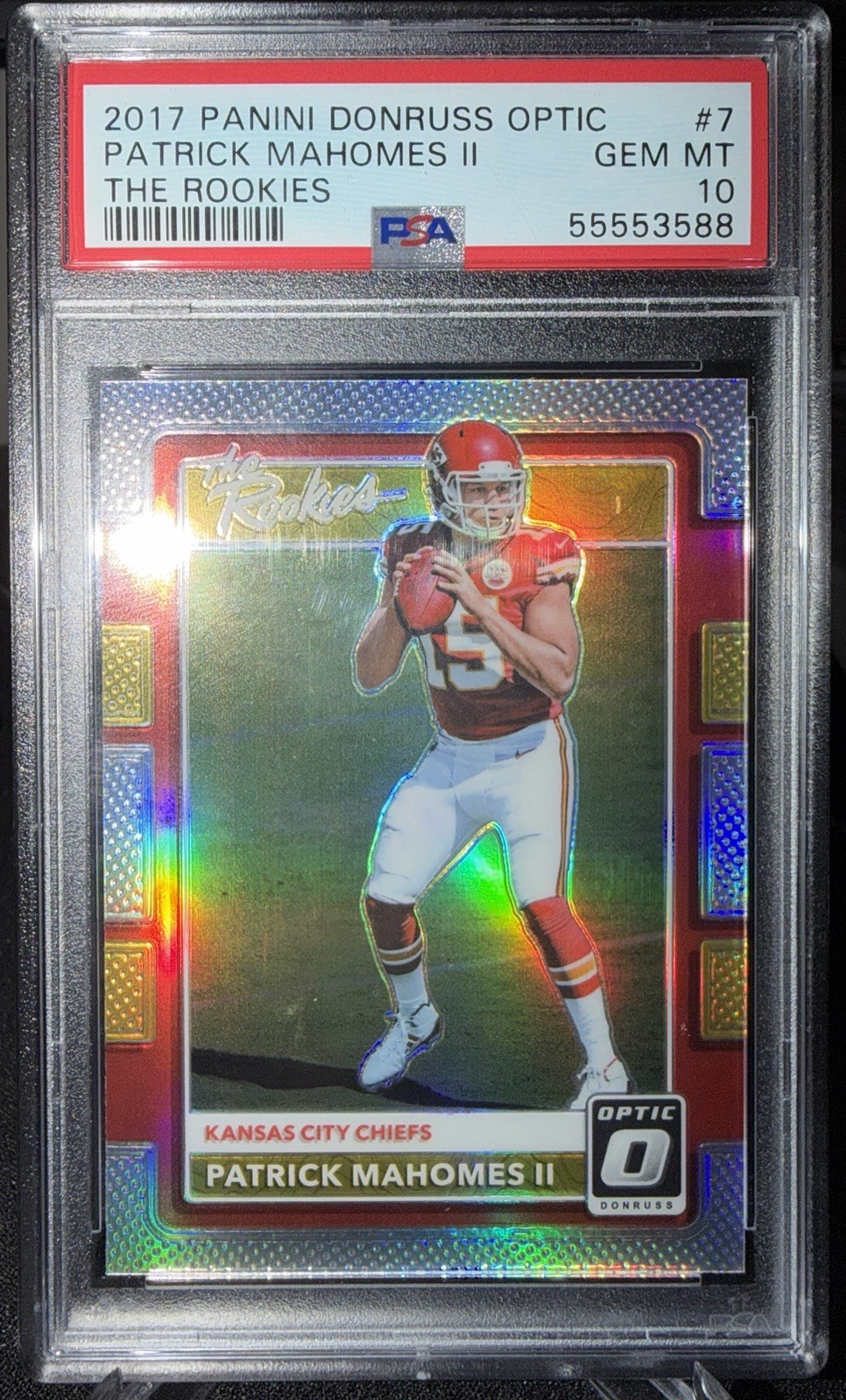 Panini 2017 Donruss Optic Patrick Mahomes II The Rookies #7 RC PSA 10 Panini 2017 Donruss Optic Patrick Mahomes II The Rookies #7 RC PSA 10