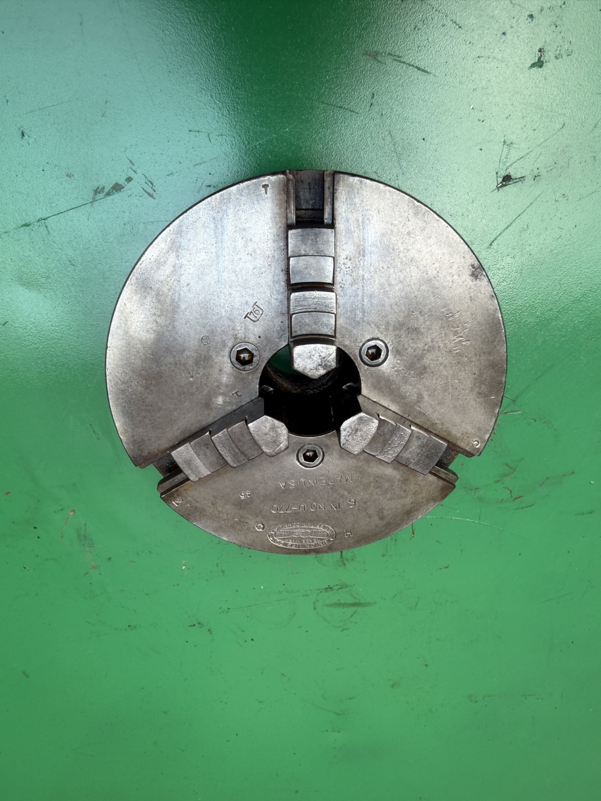 Union Mfg Co .Hardinge Lathe Chuck 3 Jaws, 6 inch Chuck. Nice. Union Mfg Co .Hardinge Lathe Chuck 3 Jaws, 6 inch Chuck. Nice.