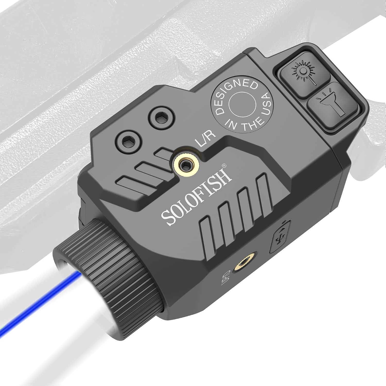 Solofish 800lm Adjustable Pistol Light Laser Blue Combo Solofish 800lm Adjustable Pistol Light Laser Blue Combo