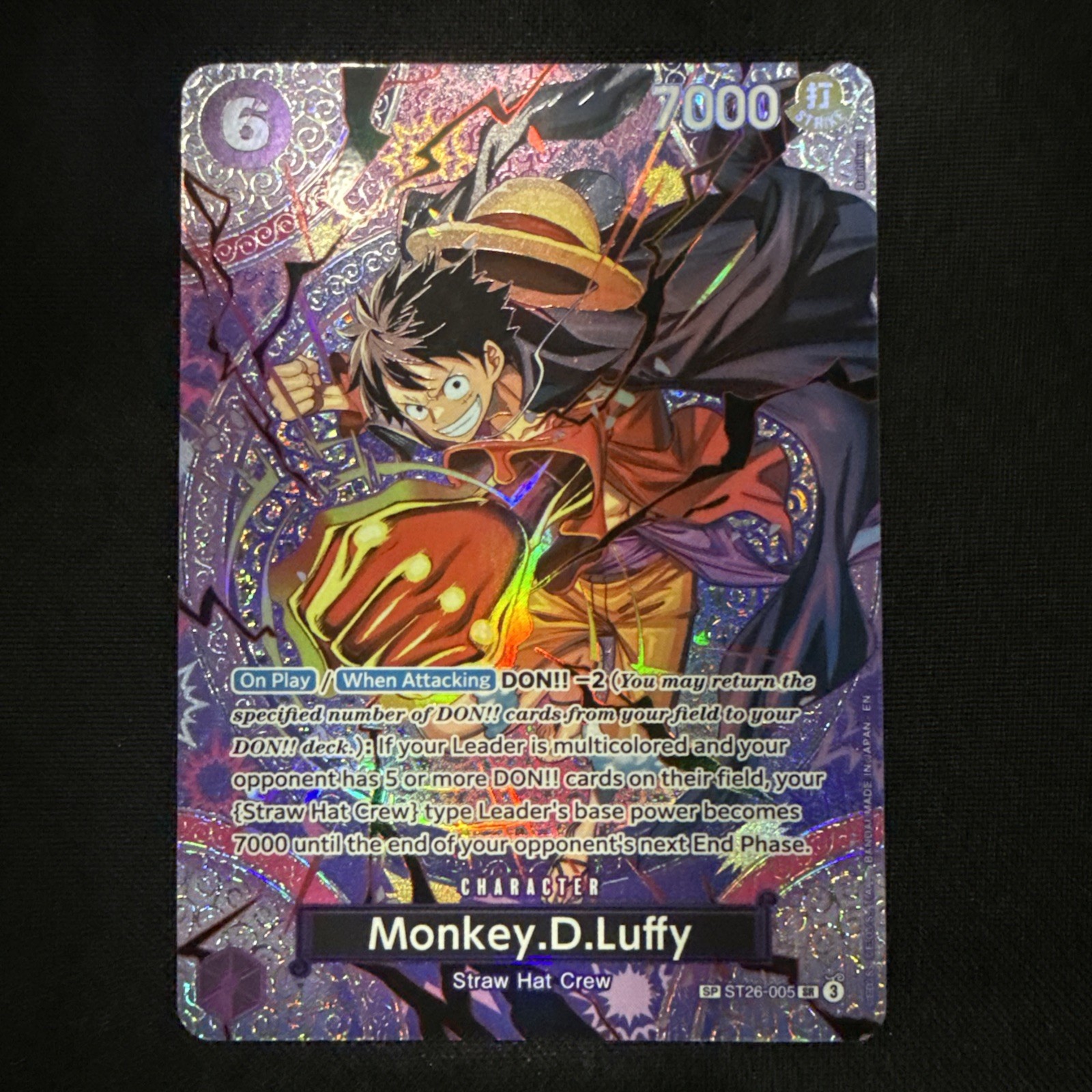 One Piece Card Game Monkey D. Luffy ST26-005 SP OP15 ENGLISH One Piece Card Game Monkey D. Luffy ST26-005 SP OP15 ENGLISH