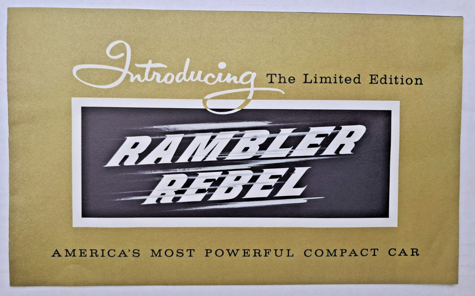 1957 Rambler Rebel AMC Nash Brochure Sales Literature Specifications New 1957 Rambler Rebel AMC Nash Brochure Sales Literature Specifications New