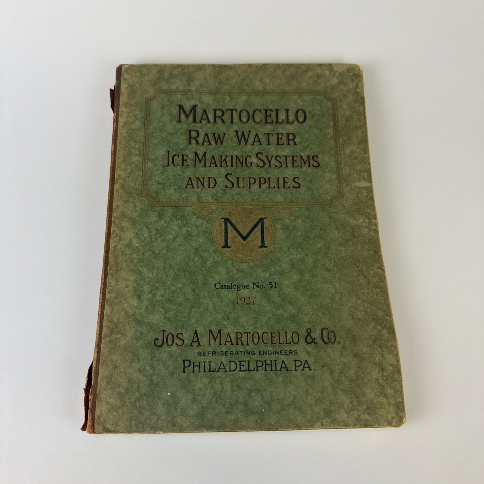 Martocello Raw Water Ice Making Systems And Supplies Catalogue 1927 Philadelphia Martocello Raw Water Ice Making Systems And Supplies Catalogue 1927 Philadelphia