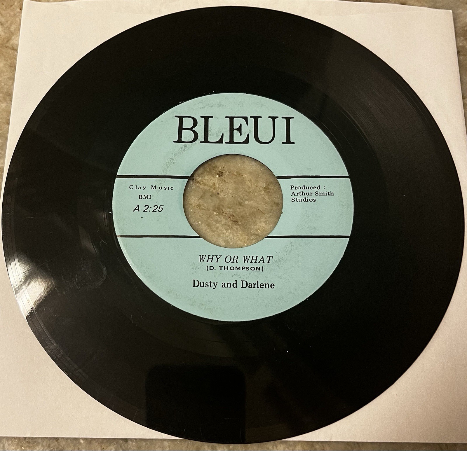 Rare 1970’s North Carolina Psych 45 DUSTY & DARLENE “ The Fair “ BLEUI   HEAR