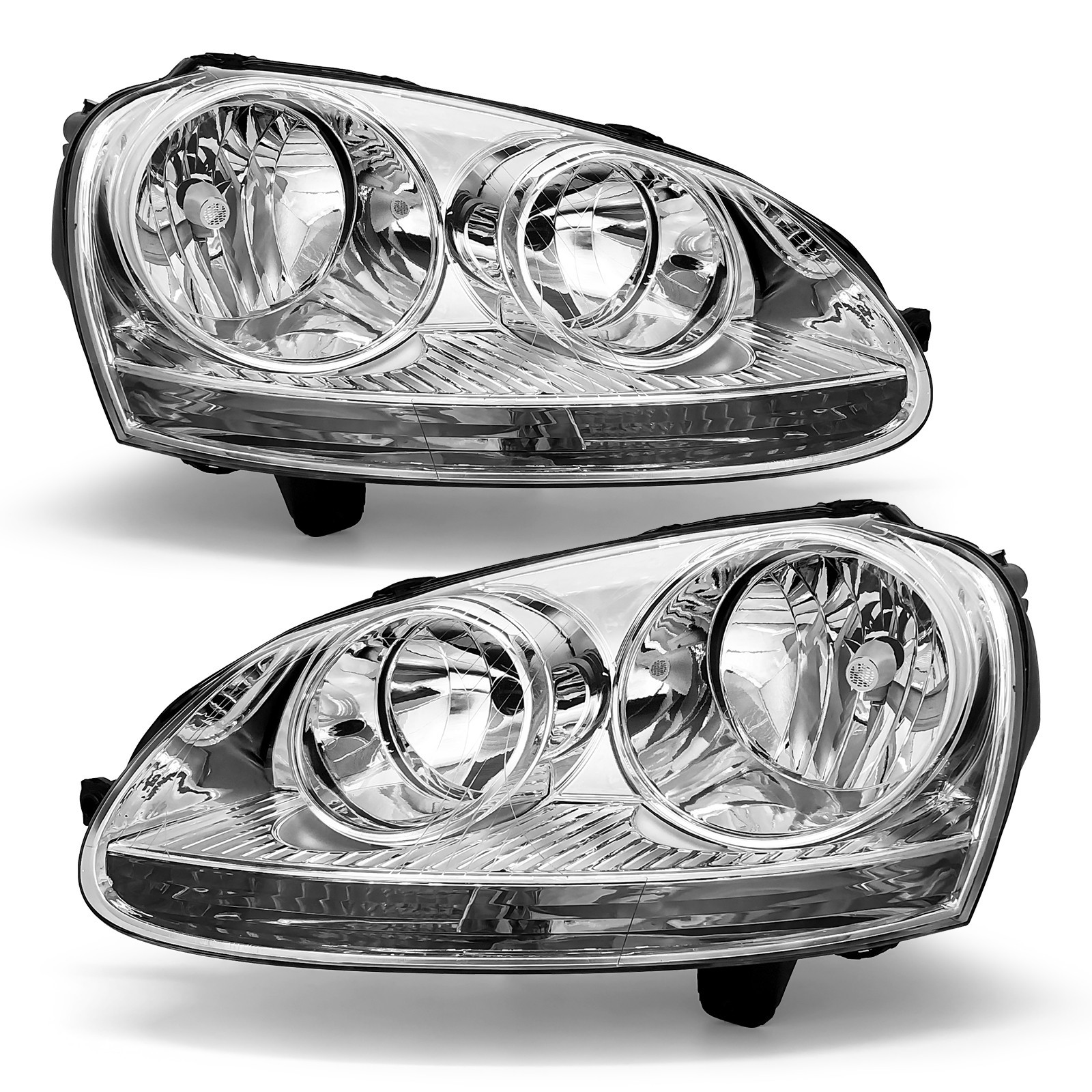 Pair Headlights For 2005-2010 Volkswagen Jetta Sedan 06-09 Rabbit GTI LH+RH,Used