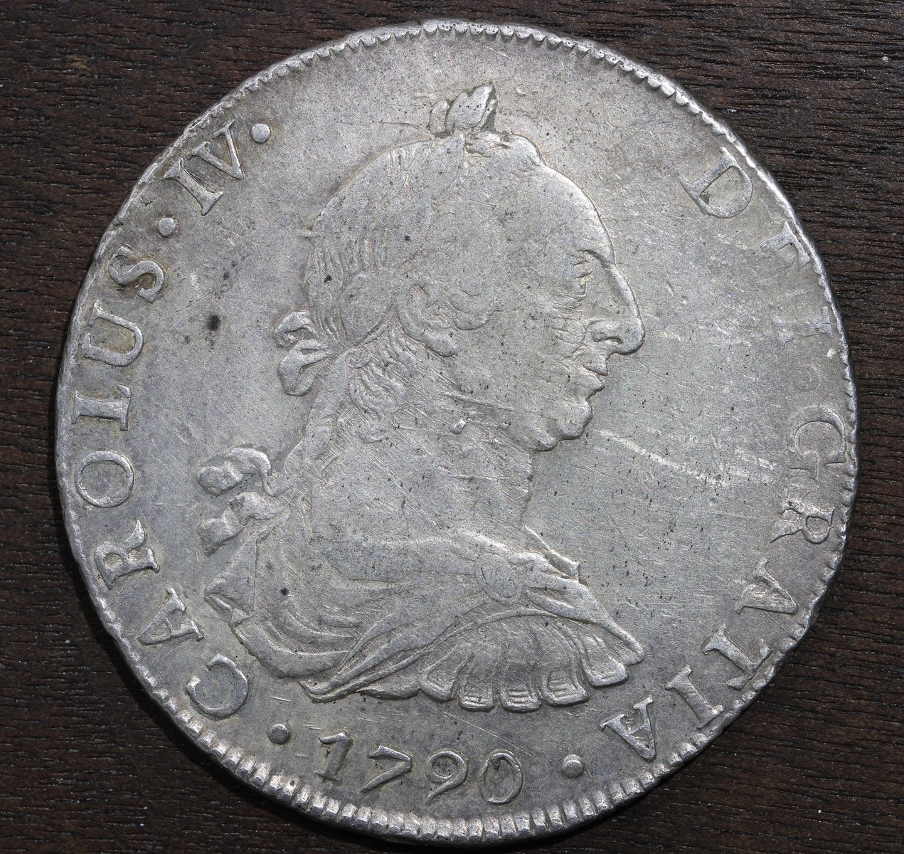 1790-Pts Spanish Empire Bolivia Silver Colonial 8 Reales 8R - Potosi Mint XF