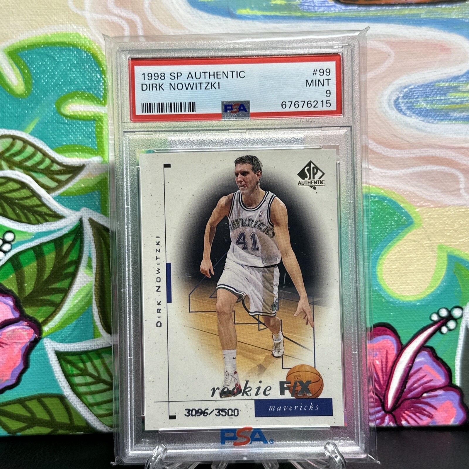 Dirk Nowitzki Rookie Card 1998-99 SP Authentic #99 PSA 9 MINT /3500 Hall Of Fame Dirk Nowitzki Rookie Card 1998-99 SP Authentic #99 PSA 9 MINT /3500 Hall Of Fame