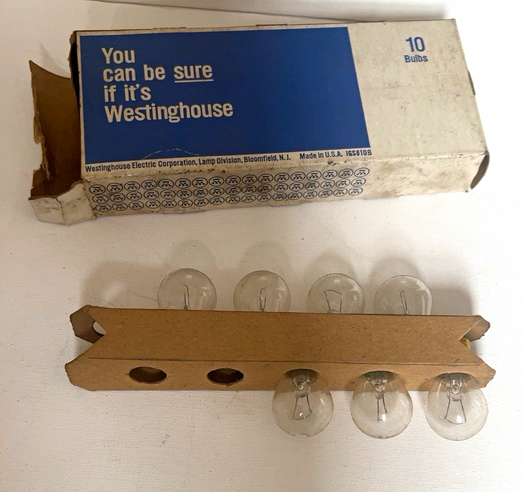 Vintage Westinghouse 1142 Automotive Light Bulbs NOS Lot of 7 Original Box USA