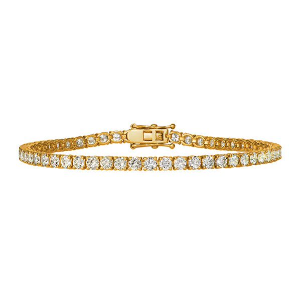 2.00 Carat Natural Diamond Tennis Bracelet G-H SI 14K Yellow Gold 7\'\' 84 stones