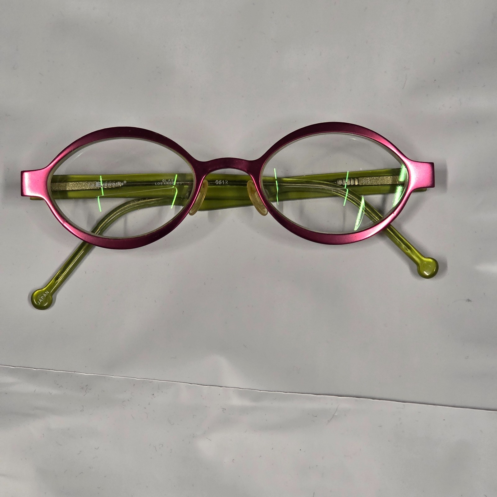 Rare Authentic LA Eyeworks PADDLE 512 48mm Purple Glasses Frames Japan Rare Authentic LA Eyeworks PADDLE 512 48mm Purple Glasses Frames Japan