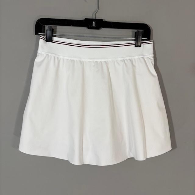 Athleta Ace Advantage Skort Womens M White 13.5 Inch Tennis Built In Shorts