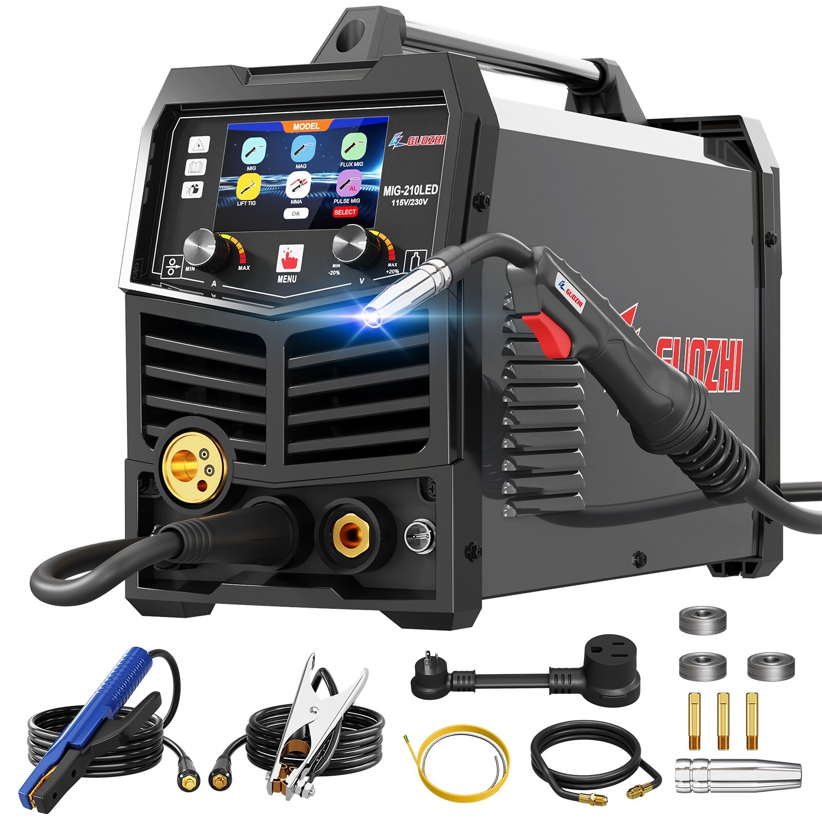 GZ GUOZHI Welding Equipment, 8 IN 1 Multi-process Welder,220V MIG Welder machine