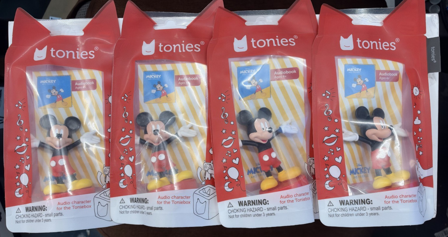 4 PK TONIES Mickey Mouse &Friends Audio Play Character FIGURE Figurine Tonies 4 PK TONIES Mickey Mouse &Friends Audio Play Character FIGURE Figurine Tonies
