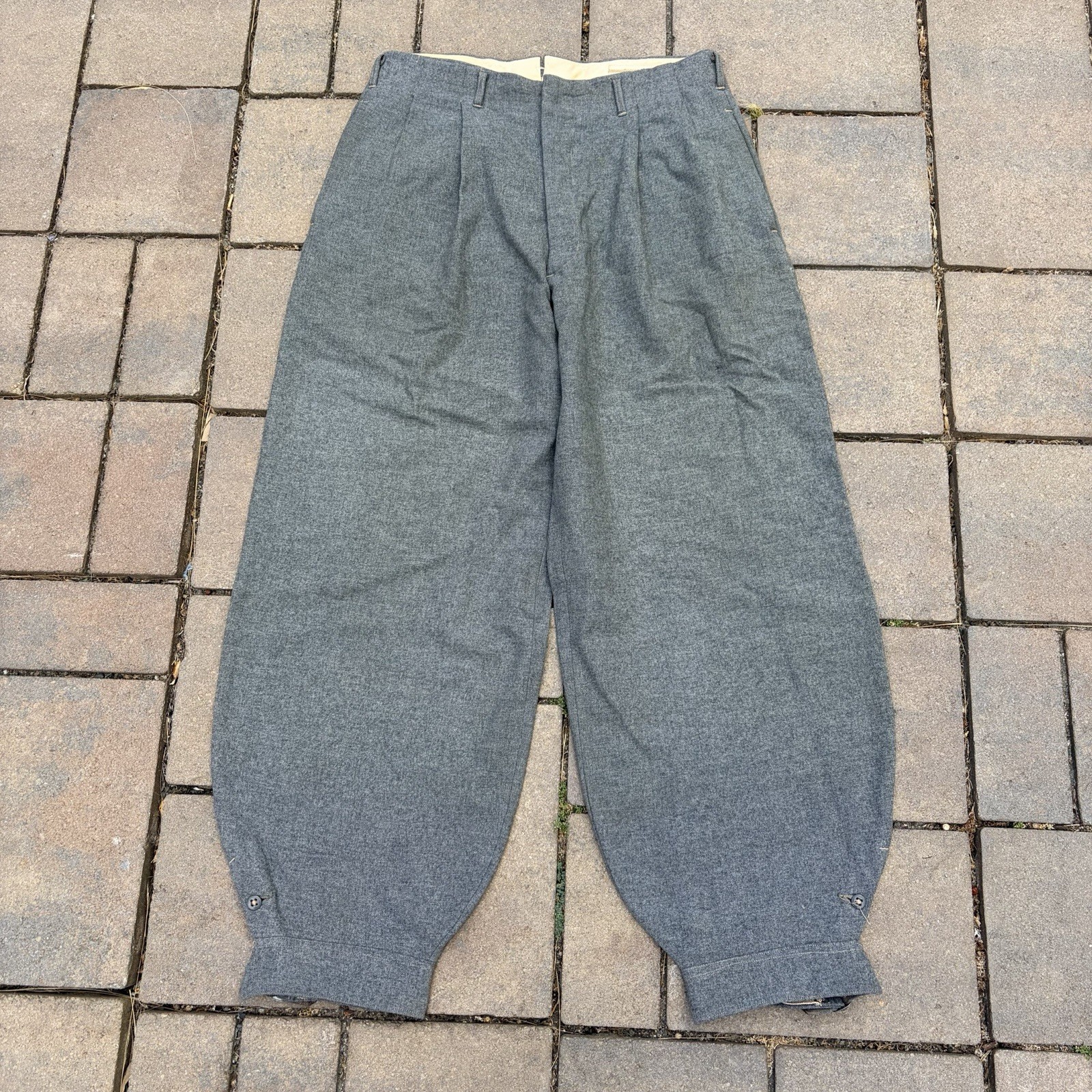 Vintage 1940s Zoot Suit Golf Pants Wool Super Baggy Made In LA 33\