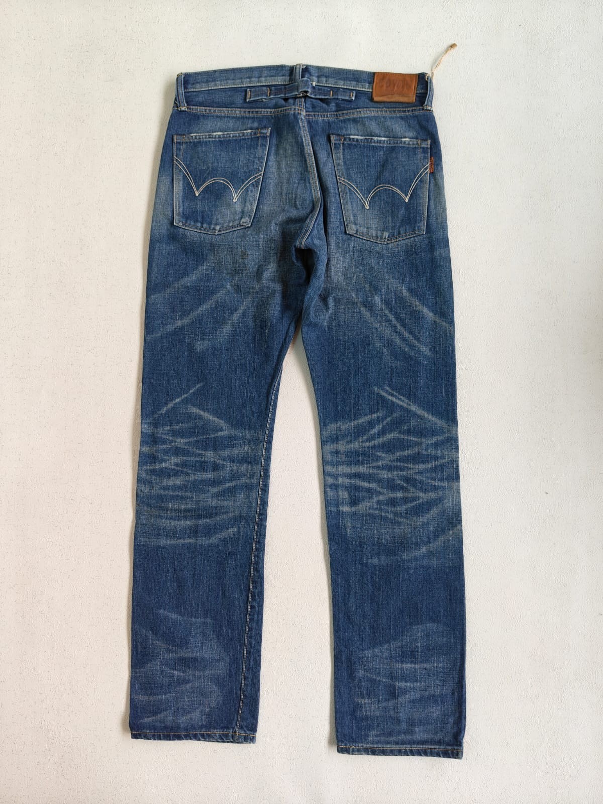 Edwin 505ZX W32 Actual W34 Made in Japan Rainbow Selvedge Buckle Back Jeans