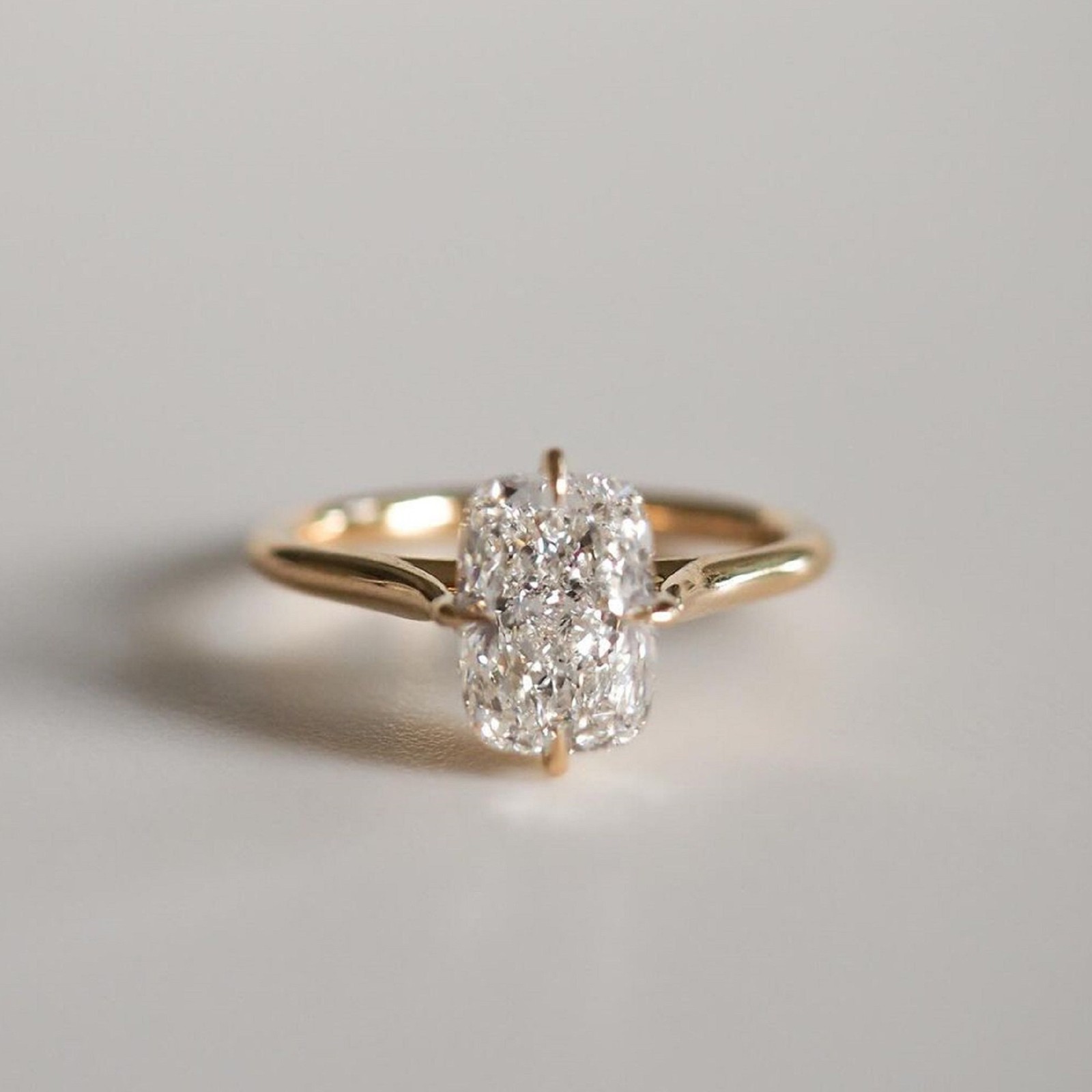 1.63 Ct Cushion Cut Lab Created Diamond Solitaire Engagement Ring for Women